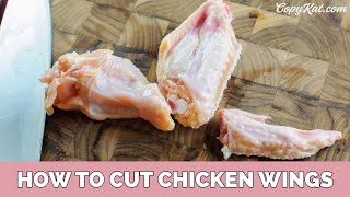 How to Cut Chicken Wings for Hot Wings [upl. by Enitsirhc]