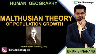 Malthusian Theory of Population Malthusian Theory UPSC [upl. by Nigen850]