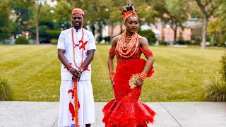 Gabriel amp Iyobosa’s Traditional Ceremony  Edo Bride meets Yoruba [upl. by Helbonnas]