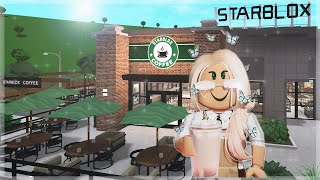 i made a starbucks in bloxburg again  ROBLOX [upl. by Cruce513]