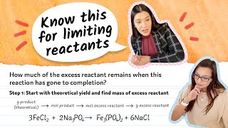 Stoichiometry Limiting Reactant Left Over Excess Reactant Percent Yield  Study Chemistry With Us [upl. by Greenwald]