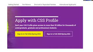 CSS Profile Step by Step Walkthrough [upl. by Alket341]