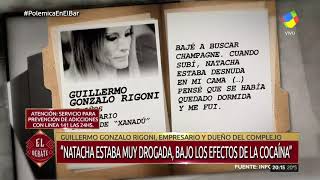 Rigoni empresario y dueño del complejo quotNatacha Jaitt estaba muy drogadaquot [upl. by Hgielram]