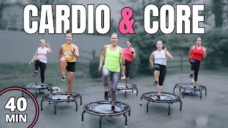 40 MIN Trampoline CARDIO Workout  JUMPSPORT Rebounder  Strength  Core [upl. by Taima]