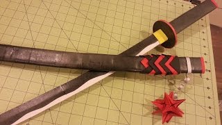 How to Make a Paper Sheath for Katana [upl. by Lorrac]