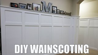 DIY WAINSCOTING for HALF THE COST 💵 [upl. by Lebiralc]