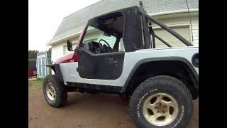 Jeep YJ half doors on a Jeep TJ [upl. by Hinckley]