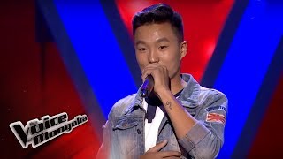 MunkhErdeneI  quotSixteen tonsquot  Blind Audition  The Voice of Mongolia 2018 [upl. by Oicelem641]