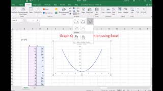 How to graph a Quadratic equation using MS Excel [upl. by Nifled]