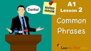 A1  Lesson 2  Common Phrases  German for beginners  Learn German [upl. by Waal]