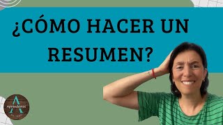 ¿CÓMO HACER UN RESUMEN  HOW TO MAKE A SUMMARY [upl. by Olecram]