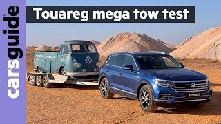 VW Touareg 2020 review tow test [upl. by Anaitsirhc638]