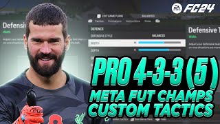 PRO 433 5 META CUSTOM TACTICS  INSTRUCTIONS FC 24 [upl. by Mungam]