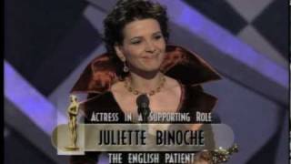 Juliette Binoche winning Best Supporting Actress [upl. by Acira]