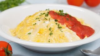 SoftCooked Omurice Omelette and Chicken Rice Recipe  Cooking with Dog [upl. by Odlanra]