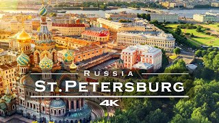 Saint Petersburg Russia 🇷🇺  by drone 4K [upl. by Graf749]