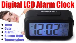 how to setup Digital Smart LED Alarm Clock With Temperature Display I Backlight [upl. by Mamoun]