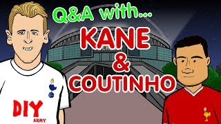 ❓QampA Kane and Coutinho❓Parody  Tottenham vs Liverpool 2017 preview [upl. by Perrin651]