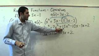 Algebra 2  Operations on Functions  f o gx [upl. by Sandra]