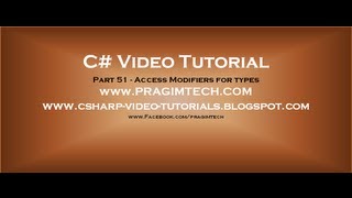 Part 51 C Tutorial Access Modifiers for types [upl. by Ttebroc]
