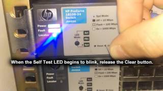 How to reset HP ProCurve 1810G24 Switch to factory defaults [upl. by Asillim523]