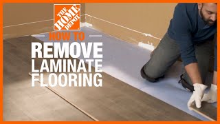 How to Remove Laminate Flooring  The Home Depot [upl. by Enid73]