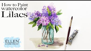 Watercolor Lilac Painting for Beginners [upl. by Rehprotsirhc293]