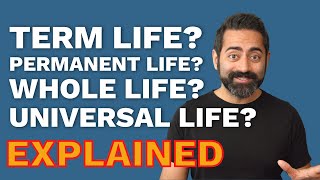 Different Types Of Life Insurance Explained  Term Life Whole Life Universal Life Variable Life [upl. by Rebmeced]