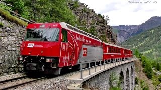 Die Rhätische Bahn RhB zwischen Bergün und Preda [upl. by Togram]