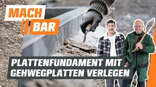 Plattenfundament mit Gehwegplatten verlegen  OBI [upl. by Ajar900]