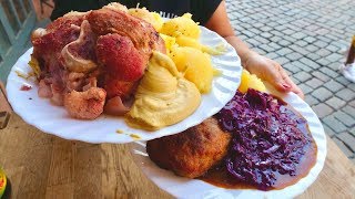 Traditional GERMAN FOOD in BERLIN  HUGE Eisbein and Boulette  Berlin Weisse  BERLIN FOOD [upl. by Thayne786]