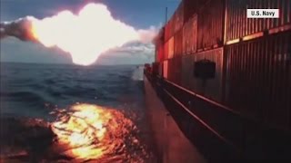 See Tomahawk missile strike a ship [upl. by Arch311]