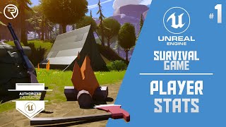 Unreal Engine 5 Tutorial  Survival Game Part 1 Player Stats [upl. by Lemkul483]