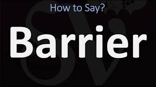 How to Pronounce Barrier CORRECTLY [upl. by Fee]