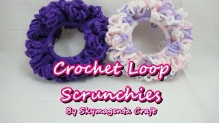 Crochet Tutorial  Loop Scrunchies [upl. by Cadmar]