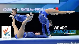 2018 Acrobatic Worlds Antwerp BEL  Highlights WOMENS GROUPS FINAL  We Are Gymnastics [upl. by Dido]