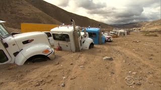 California mudslide cleanup starts slow [upl. by Anaeco29]