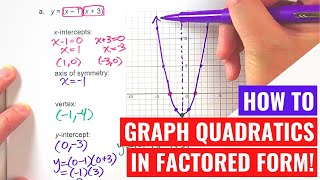 Graphing Quadratics in Factored Form [upl. by Ylenats]