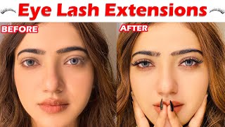 Fake Eye lash extensions  bilkul bhi painful Nahi hai  MUSKAN SHARMA [upl. by Nhguav]