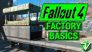 FALLOUT 4 How To Build SIMPLE FACTORY with Contraptions DLC Manufacture Weapons Armor and More [upl. by Granny]