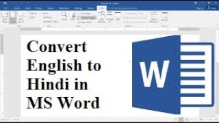 Convert English to Hindi in MS Word [upl. by Ashraf354]