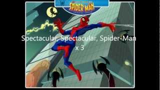 Full Theme Song The Spectacular SpiderMan lyrics [upl. by Ennylyak642]