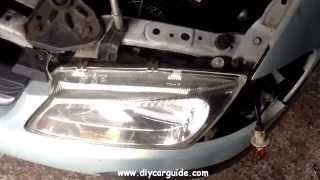 Nissan Almera Headlight Replacement [upl. by Nolrah]