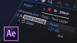 How to Adjust Word Spacing Using Expressions in After Effects [upl. by Garrick544]