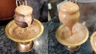 TANDOORI CHAI  Extremely Hot Pot Tea  Indian Street Food [upl. by Ennoitna]