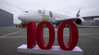 Emirates receives 100th Airbus A380  Emirates Airline [upl. by Iviv]