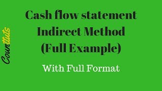 Cash Flow Statement  Indirect Method Full Example [upl. by Barta]