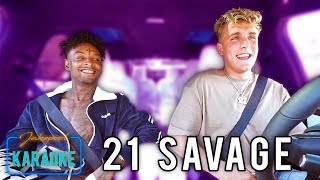 21 Savage Carpool Karaoke WITH Jake Paul [upl. by Bolan870]