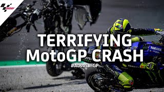 Terrifying MotoGP™ crash from every angle  AustrianGP 2020 [upl. by Keriann152]