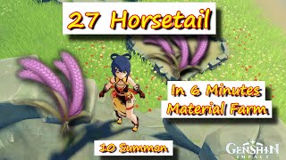 27 Horsetail in 6 Minutes Material Farm 10 Summon [upl. by Tibbetts]